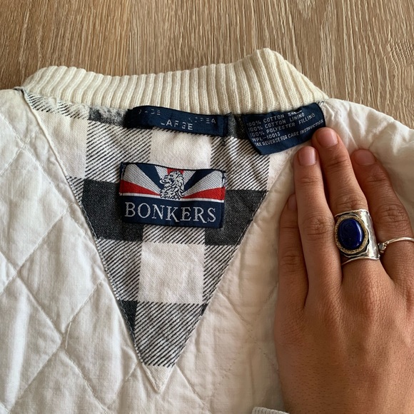 Vintage 80s Bonkers Of London Vest Corduroy L Zip Up - Picture 6 of 6